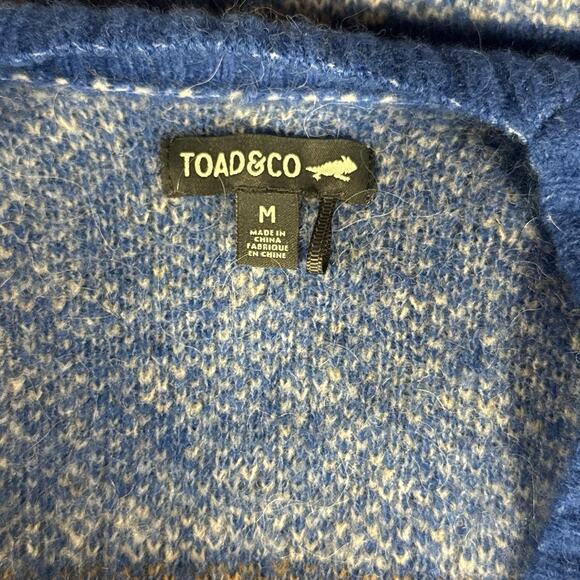 Toad & Co Nordic Cardigan Sweater Womens Medium Toddy Nautical Fair Isle Wool M - Picture 7 of 10